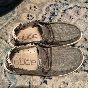 Women’s cow print hey dudes